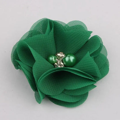 Mini fleurs artificielles en tissu mousseline de soie, 8 pièces, 2 pouces, 35 couleurs, pour Invitation de mariage, décoration de robe