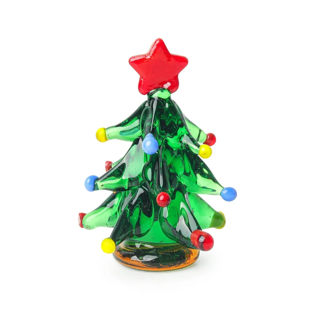 figurine d'arbre de Noël en verre