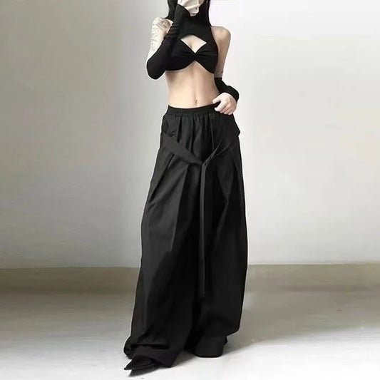 Jupe trapèze Vintage Y2k pour femmes, jupe mi-longue Harajuku rétro des années 90, jupes asymétriques esthétiques, vêtements à la mode des années 2000, été 2025