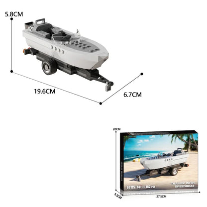 Blocs de construction de véhicules tout-terrain de ville, modèle de voiture de course SUV, briques de queue de voyage connectables, jouets de bricolage, cadeaux de vacances pour enfants, 413 pièces