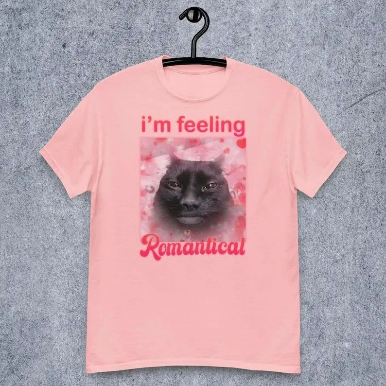 Je m'appelle romantique drôle chat imprimé été T-shirt cadeau pour femme chats malchés T-shirt blague idiot cadeaux Dank T-shirt