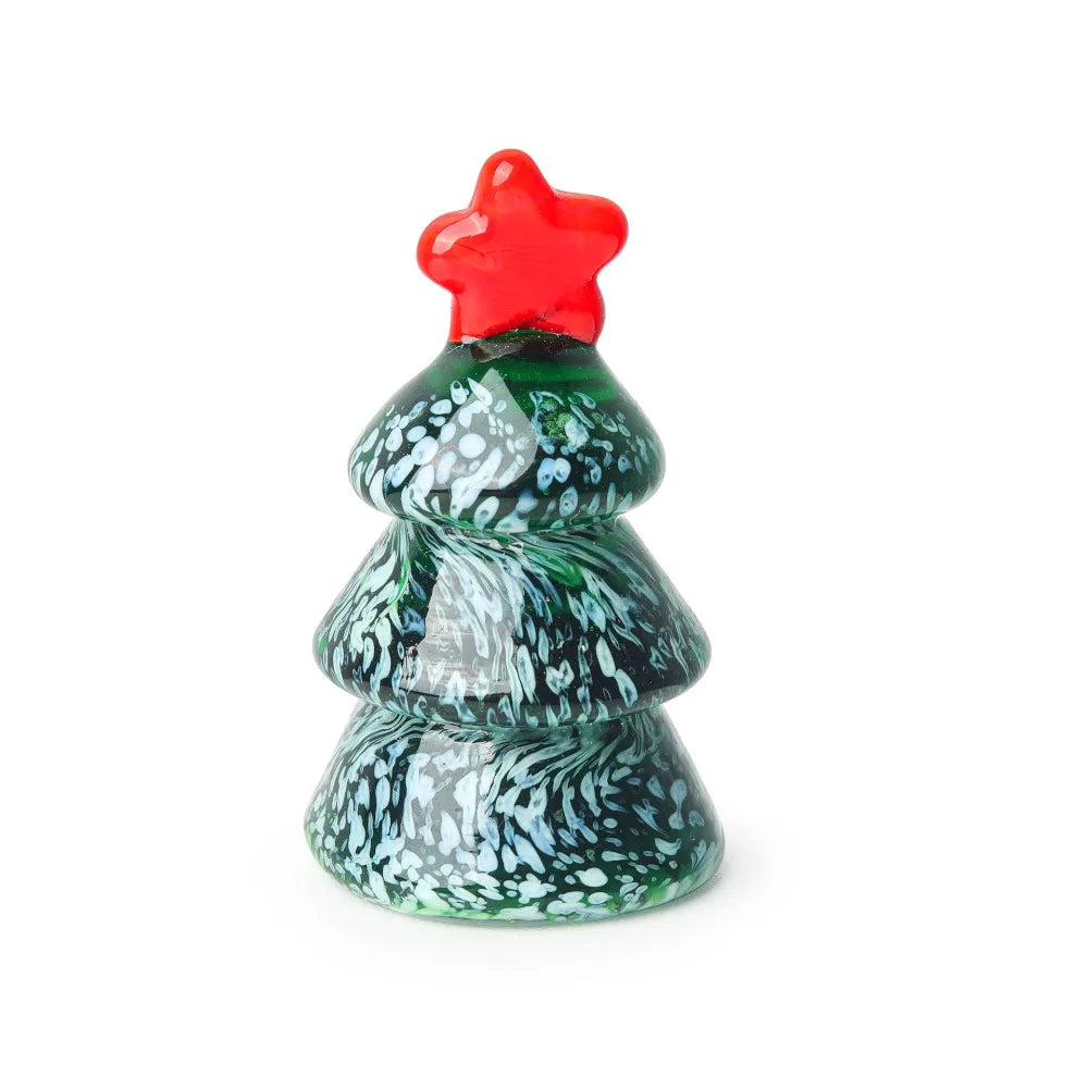 figurine d'arbre de Noël en verre