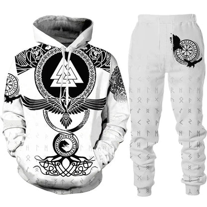 Ensemble sweat à capuche pour hommes, imprimé en 3D, survêtement/pantalon, pull à manches longues, Punk, vêtements de sport décontractés, surdimensionnés, de haute qualité, automne hiver