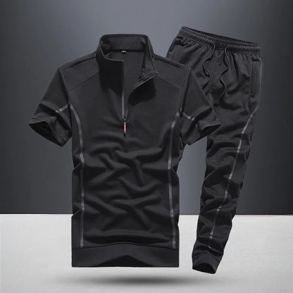 T-shirt de sport à manches courtes pour hommes, décontracté, confortable, respirant, ensemble deux pièces de haute qualité, tendance de la mode, été, nouveau, 2023