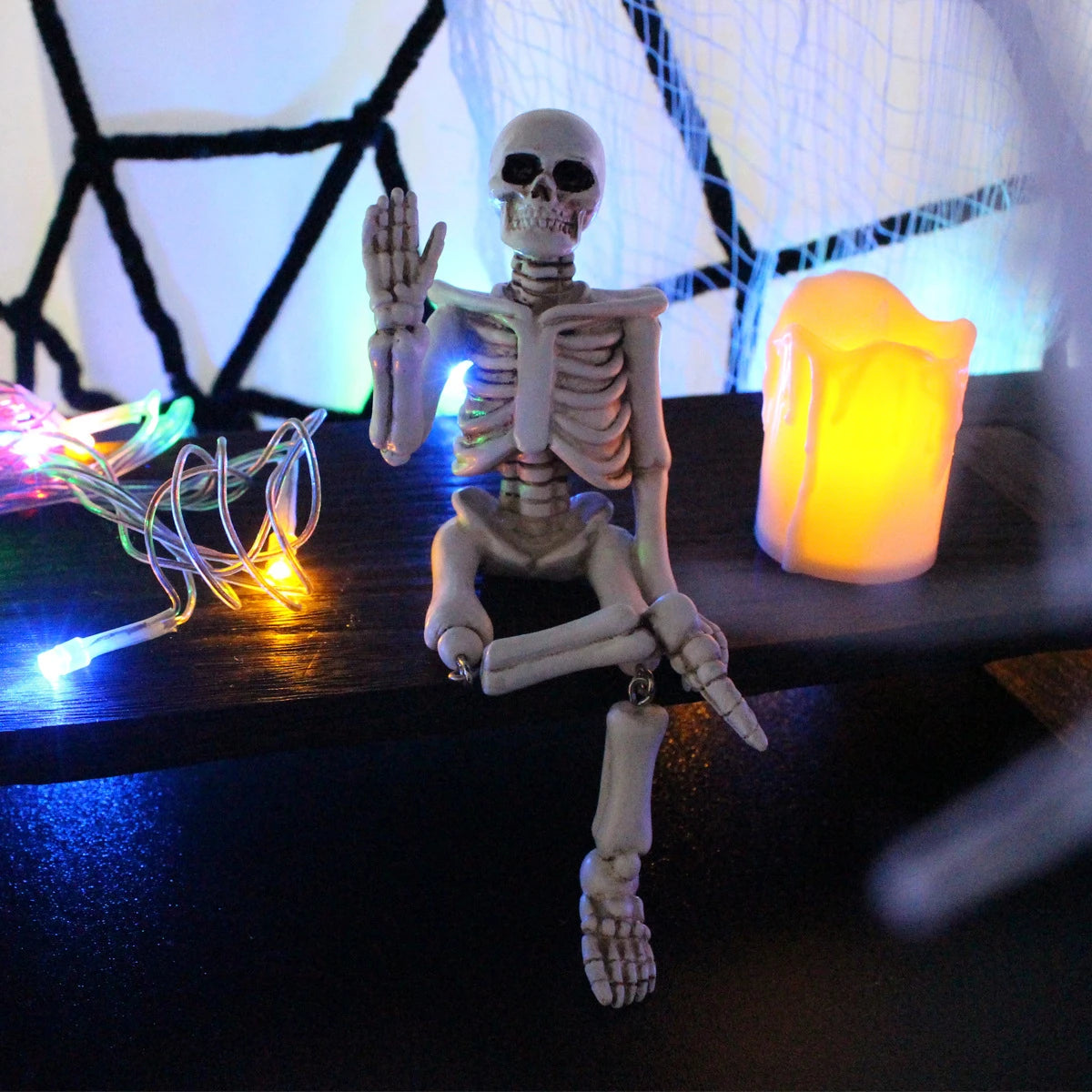 Décorations d'Halloween, mains ondulantes, ornements de crâne, artisanat en résine, atmosphère d'horreur du festival fantôme, accessoires d'aménagement paysager