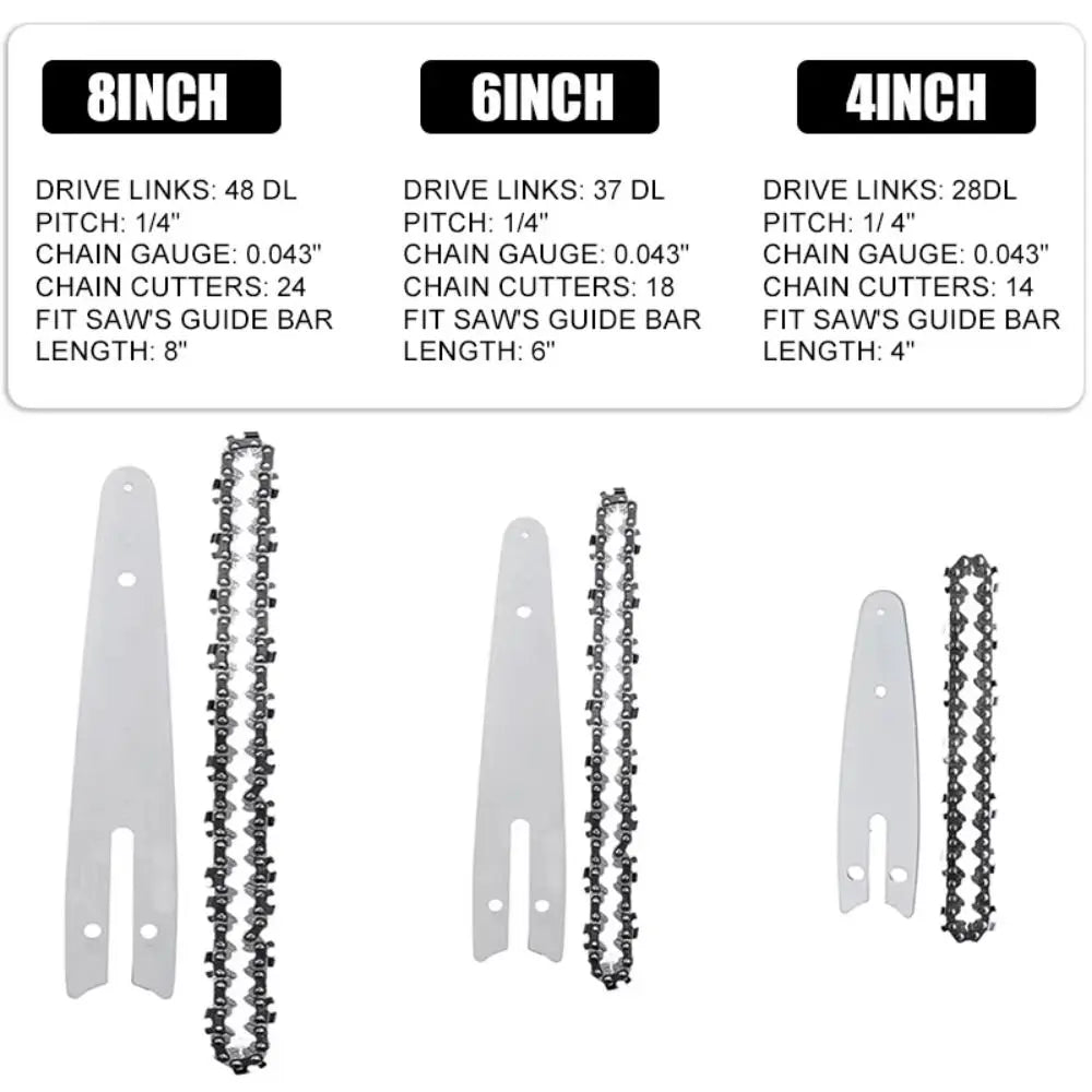 1 ensemble nouveau pour scie électrique chaîne guide plaque ensemble forestière taille jardin outil scie chaîne Kit 4/6/8 pouces acier tronçonneuse plaque