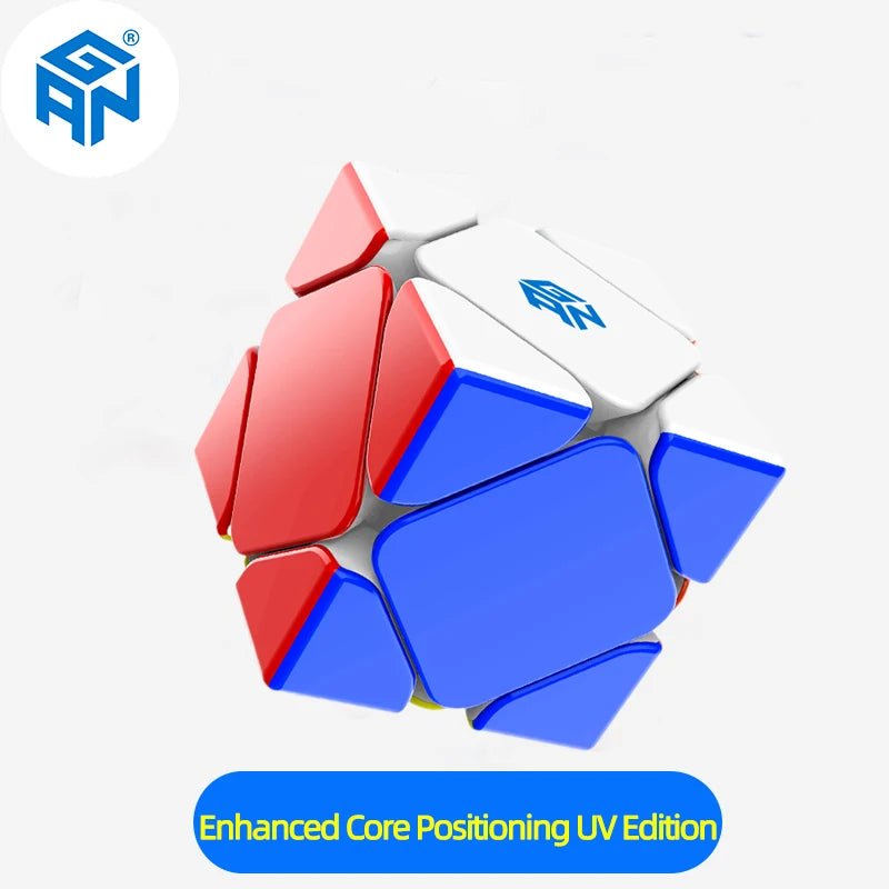 GAN Skewb Cube de vitesse magnétique M sans autocollant skewb gan Speedcube 32 aimants Version améliorée Cube magique professionnel Puzzle jouets