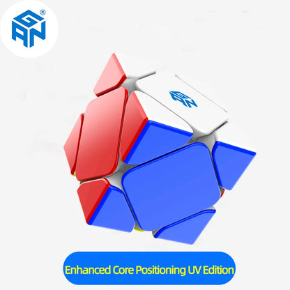 GAN Skewb Cube de vitesse magnétique M sans autocollant skewb gan Speedcube 32 aimants Version améliorée Cube magique professionnel Puzzle jouets