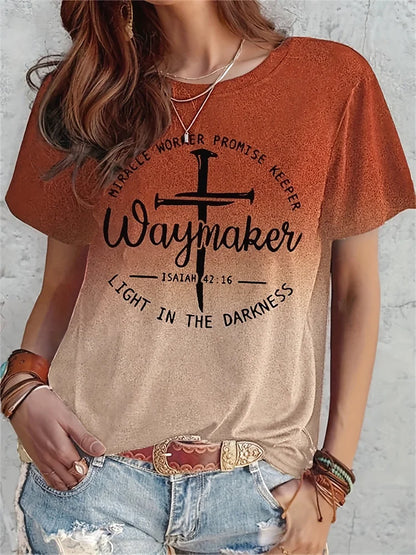 T-shirt col rond femme imprimé pissenlit mode de rue urbaine T-shirt ample femme quotidien décontracté élégant haut à manches courtes