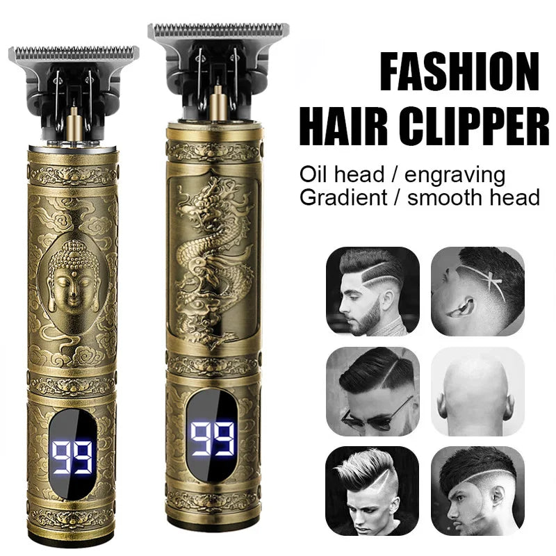 Tondeuse à cheveux électrique Portable USB, charge rapide, Vintage, sans fil, pour barbiers, Machine de coupe de cheveux, nouveauté 2025