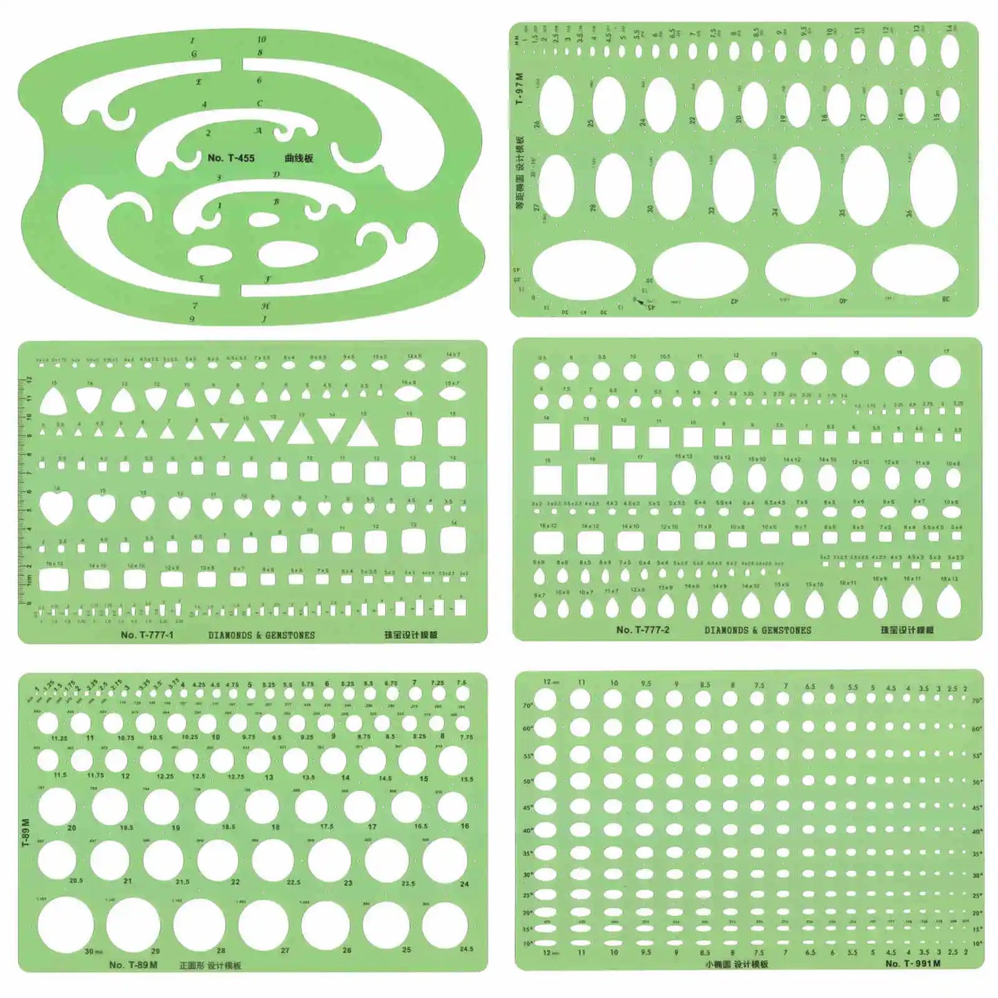 Kit de règle pochoirs