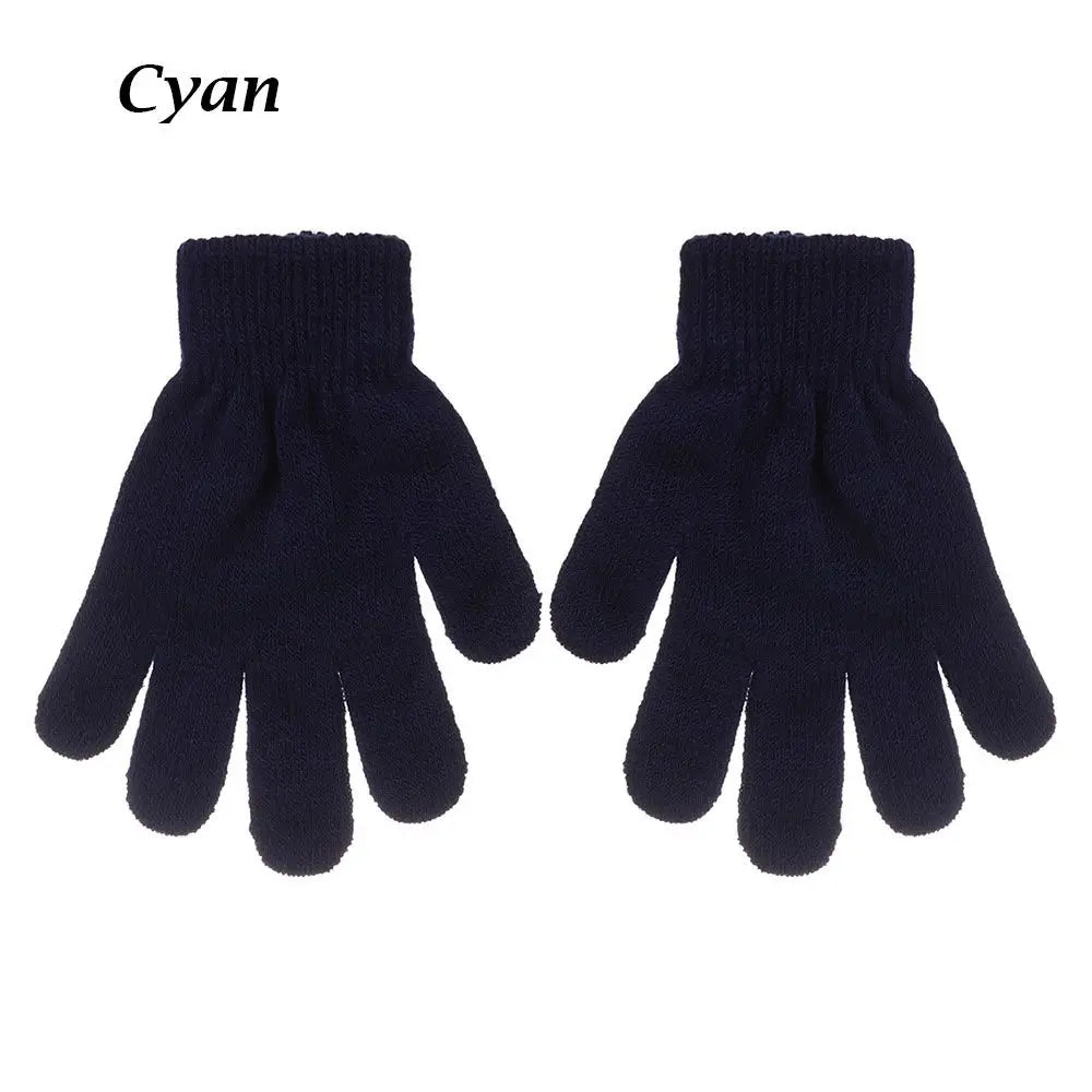 Gants extensibles simples et solides pour enfant, mitaines chaudes pour garçon et fille de 5 à 10 ans, collection automne et hiver