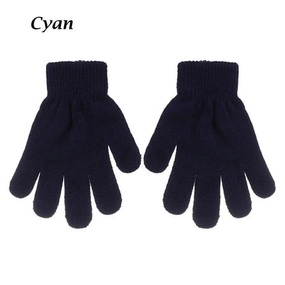 Gants extensibles simples et solides pour enfant, mitaines chaudes pour garçon et fille de 5 à 10 ans, collection automne et hiver