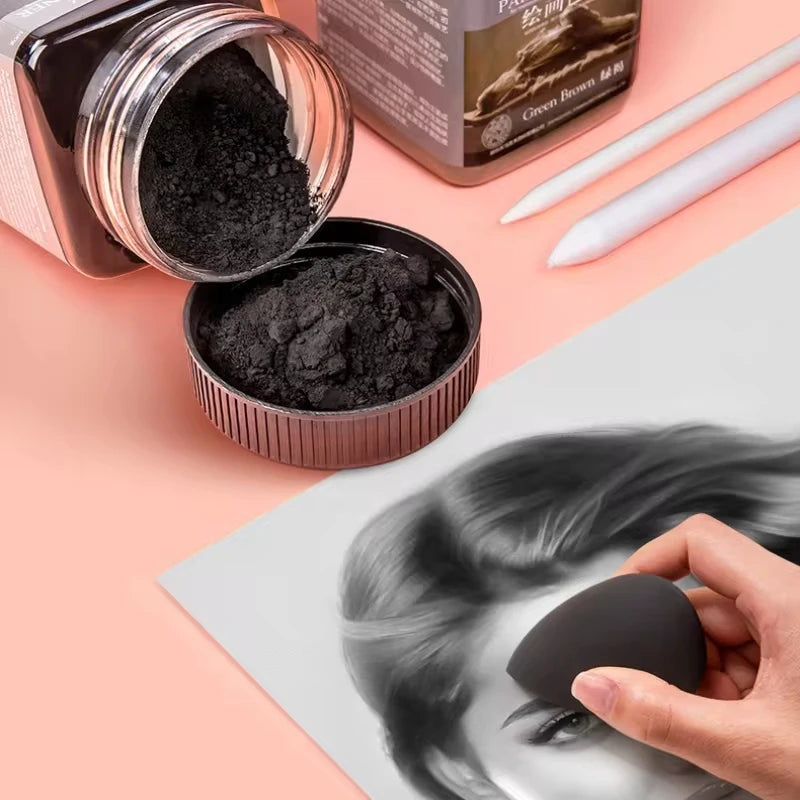 Poudre de charbon de bois 2,4 ultra douce pour croquis, toner de croquis, support sec, pastels d'artiste, dessin, fournitures d'art, 7 couleurs
