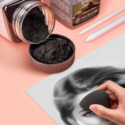 Poudre de charbon de bois 2,4 ultra douce pour croquis, toner de croquis, support sec, pastels d'artiste, dessin, fournitures d'art, 7 couleurs