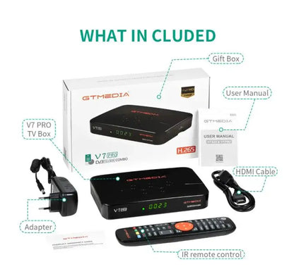 [Genuine] Best Classic Version GTMEDIA V7 Pro DVB-S2 S2X T2 FHD Satellite TV Decoder Receiver Upgrade CA Card Slot USB WiFi