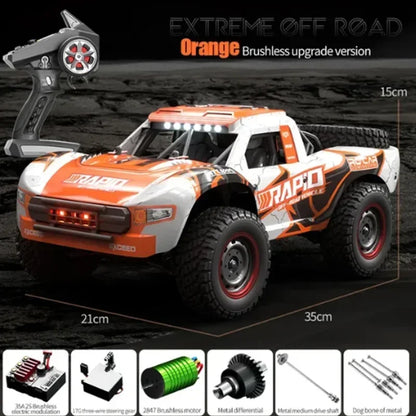 JJRC-Voiture de désert télécommandée pour enfants, véhicule de course à grande vitesse, camion tout-terrain 4 roues motrices, jouets pour garçons, Q130, 1/14g, 2.4