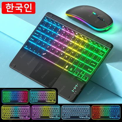 Clavier Android pour tablette rétroéclairée Rechargeable