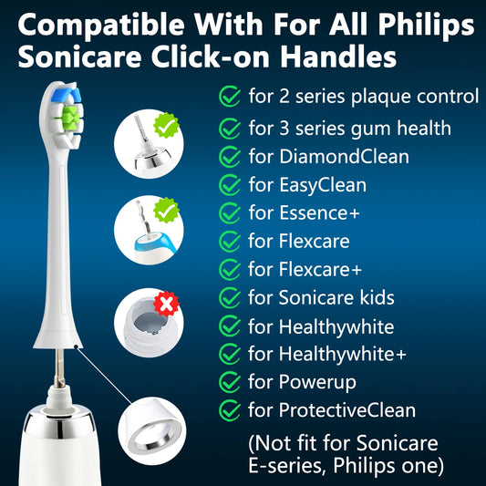 Têtes de brosse à dents de rechange pour têtes de rechange Phlips, tête de brosse à dents électrique Compatible avec Phllips, 4/8/16 pièces