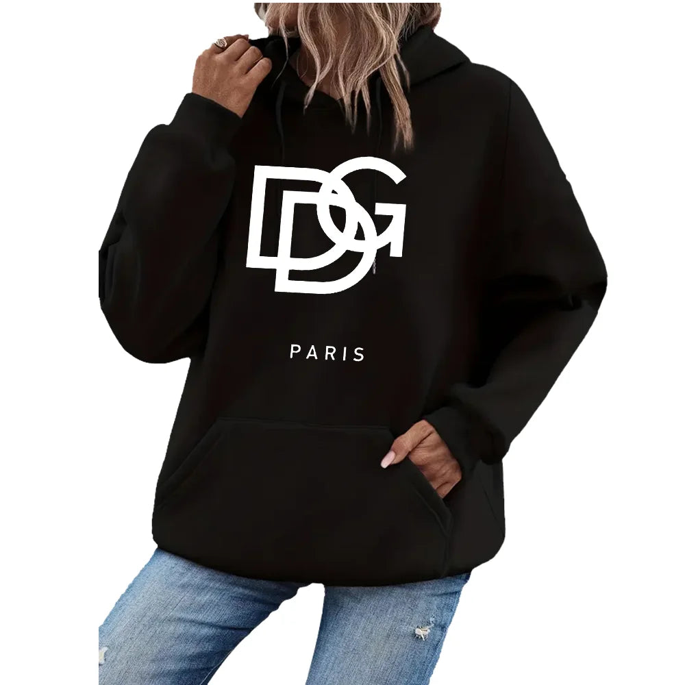 Sweat à capuche imprimé pour femmes, vêtements décontractés, mode, manches longues, pull à capuche, personnalité