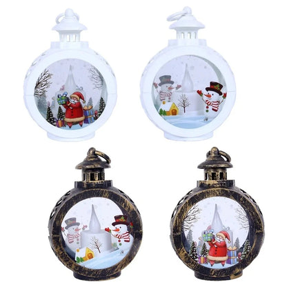 Lumière de vent ronde de noël, décoration de joyeux noël pour la maison, ornements, cadeau de noël, nouvel an
