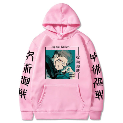Jujutsu Kaisen Anime vêtements Satoru Gojo imprimer à capuche hommes sweat à capuche pour femme répandu Streetwear Harajuku Manga unisexe sweat