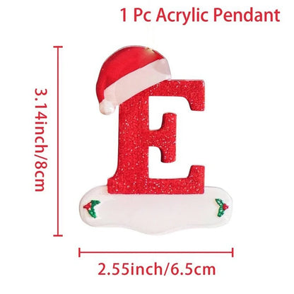ZQNYCY - Pendentif lettre acrylique sapin de noël