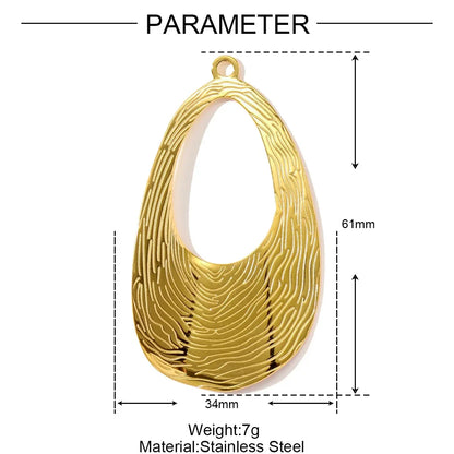 3 pièces/lot géométrique en acier inoxydable disque goutte d'eau boucle d'oreille breloques secteur fleur collier à faire soi-même pendentifs femmes étoile coeur bijoux