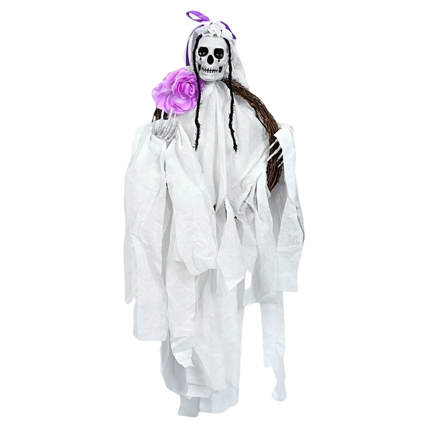 Décorations d'horreur d'halloween, crâne suspendu, tête de crâne d'horreur, accessoire de décoration de maison hantée, décor de cour suspendu 2025