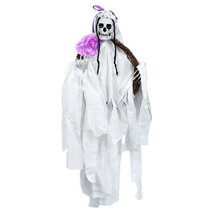 Décorations d'horreur d'halloween, crâne suspendu, tête de crâne d'horreur, accessoire de décoration de maison hantée, décor de cour suspendu 2025
