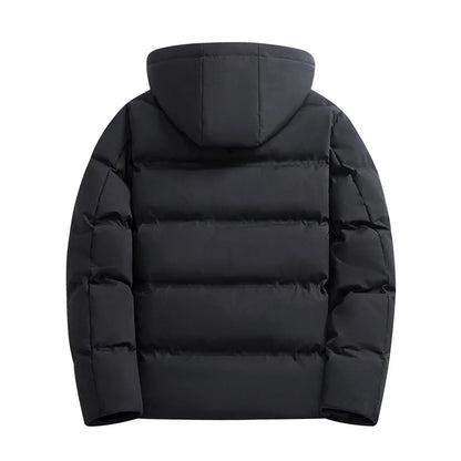 Parka décontractée à capuche pour hommes d'affaires, vêtements d'extérieur imperméables, chaud, sourire, veste en coton épais, extérieur, coupe-vent, hiver