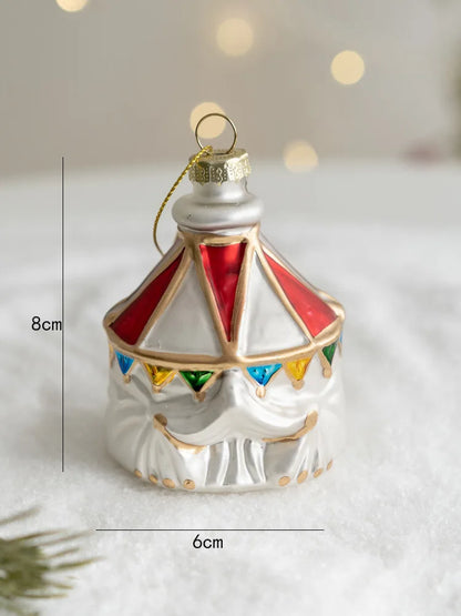 Ornement de noël en verre, décorations de joyeux noël pour la maison, ornement d'arbre de noël 2024, cadeau pour enfants, bonne année 2025