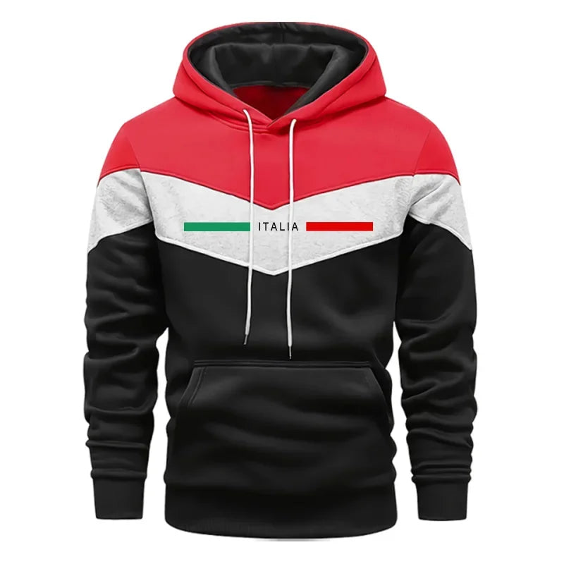 Automne hiver hommes sport survêtement ensemble sweat à capuche décontracté mode urbaine survêtement à capuche pantalons de survêtement italie imprimé tenues