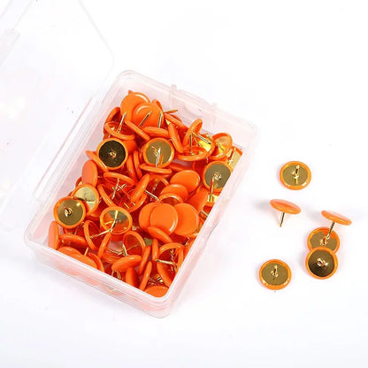 100 pièces bureau à domicile épingles à dessin colorées punaise punaise planche de liège punaise Photo mur carte marqueurs