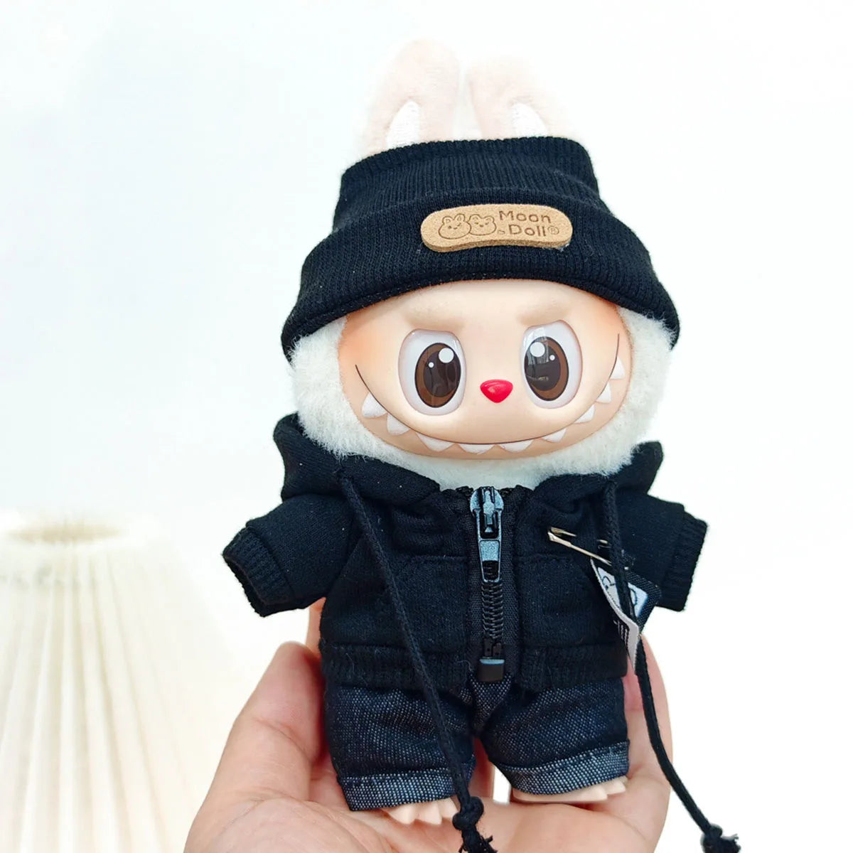 [Pas de poupée] sweat à capuche décontracté costume noir mode sweat veste tenue vêtements pour Labubu vêtements cadeaux