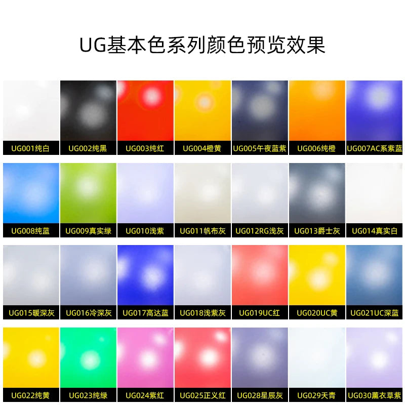 Paint Gunpla-Pigment de document plastique, sans dilution, pulvérisation, coloration, outils de modèle, prémélange huileux, série UG, 100ml