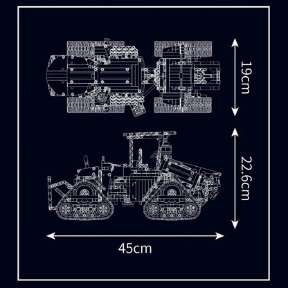 Nouveauté 1698 pièces techniques pneumatiques inoler tracteur bâtiment nuit MOC-35270 tracteur assemblage modèle briques jouets pour enfants cadeaux