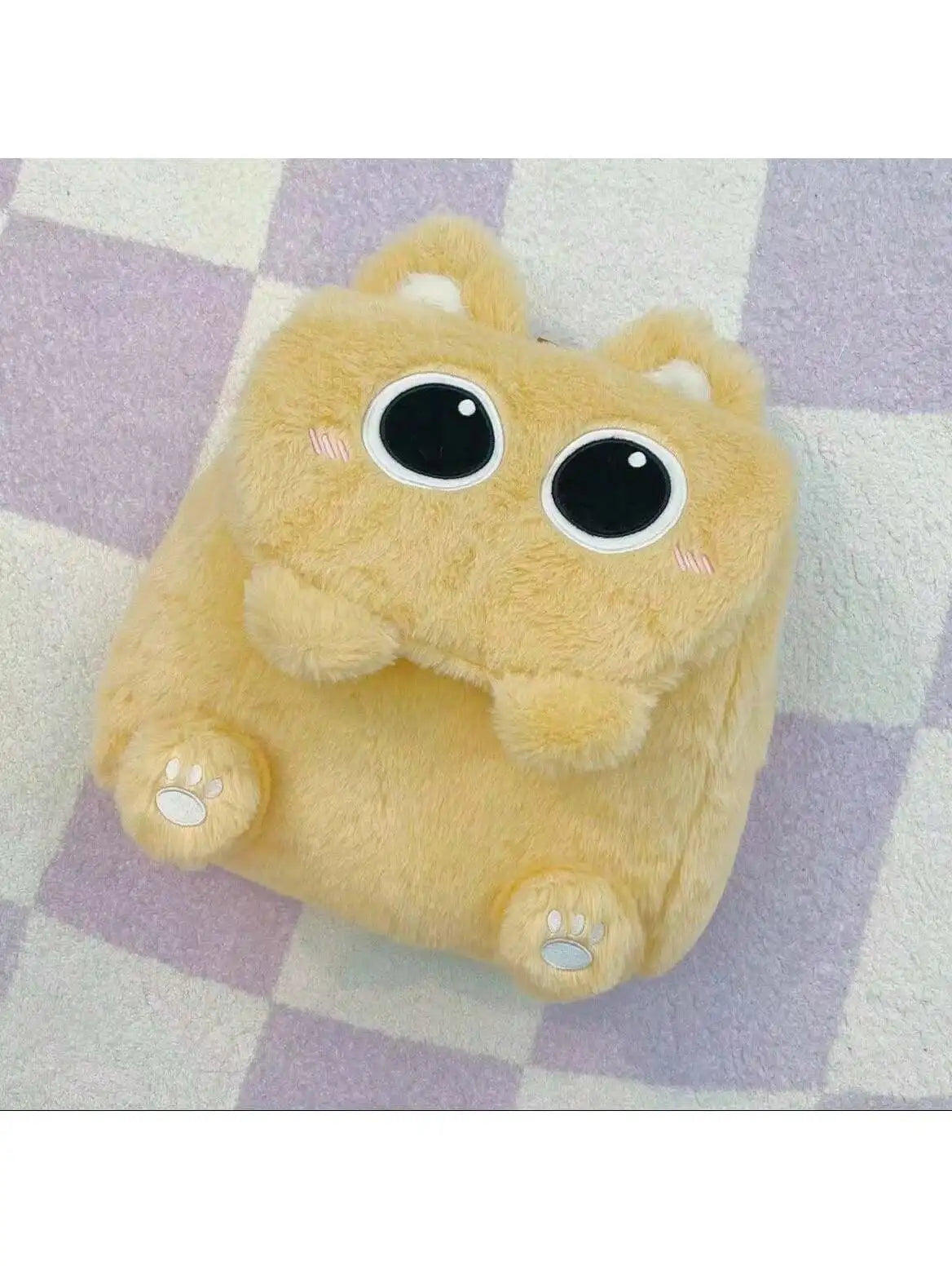 Sac à dos en peluche Capybara pour femme, sac à bandoulière chat mignon,