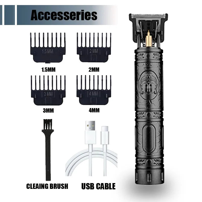 Tondeuse à cheveux électrique Portable USB, charge rapide, Vintage, sans fil, pour barbiers, Machine de coupe de cheveux, nouveauté 2025