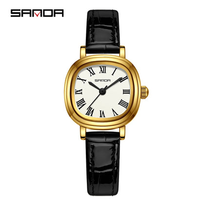 SANDA 1137 mode femmes Quartz élégant or Rose Simple romain bracelet en acier inoxydable