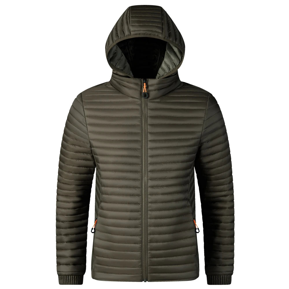Veste Parka Imperméable pour Homme, Manteau Chaud, Décontracté, à la Mode, Coupe-Vent, avec Poignées, Chapeau Amovible, Nouvelle Collection Automne Hiver