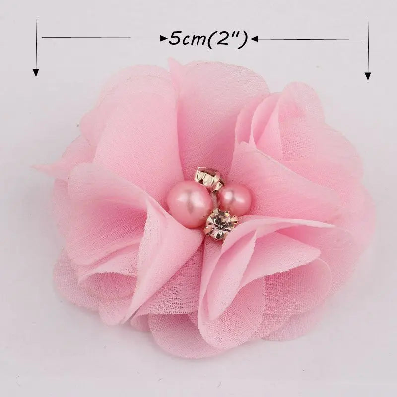 Mini fleurs artificielles en tissu mousseline de soie, 8 pièces, 2 pouces, 35 couleurs, pour Invitation de mariage, décoration de robe