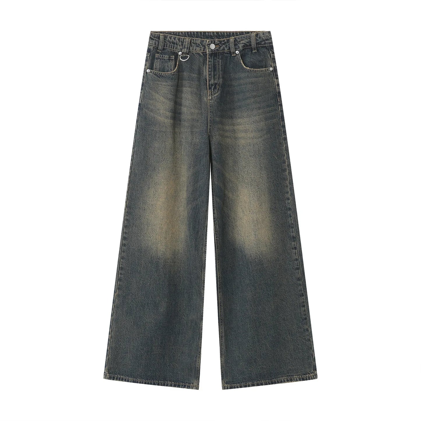 Nouveaux hommes Baggy jambe droite jambe large jean homme mode Vintage lavage pantalon Denim décontracté jeunesse marque populaire Streetwear pantalon