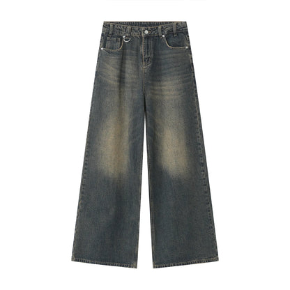 Nouveaux hommes Baggy jambe droite jambe large jean homme mode Vintage lavage pantalon Denim décontracté jeunesse marque populaire Streetwear pantalon