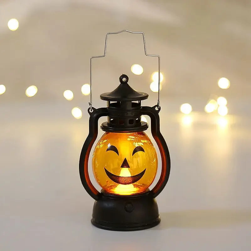Lanterne LED en Forme de Citrouille et Fantôme, Luminaire Décoratif d'Nik, Accessoires d'Horreur, Idéal pour un Bar ou une ixd'Halloween