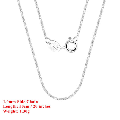 Effie Queen Chic 925 en argent Sterling chaîne de base ras du cou Simple collier bijoux exquis pour hommes et femmes tenue décontractée SC07