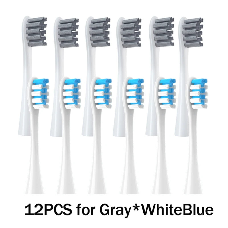 Têtes de brosse de remplacement, scellées sous vide, emballées, pour Oclean X PRO/ Z1/ F1/ One/ Air 2 /SE, buses de nettoyage en profondeur souples DuPont, 12 pièces