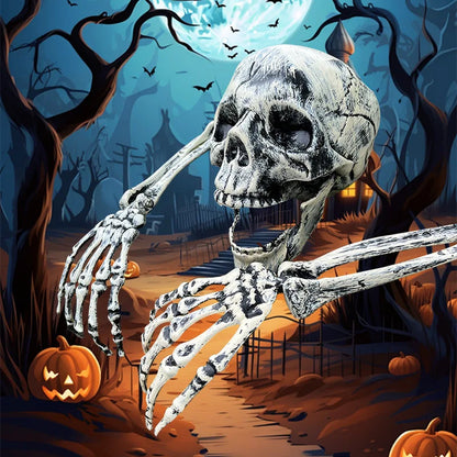 Simulation de décoration d'halloween, squelette d'os de main, insertion de bras fantôme, accessoires de jardin extérieur, décorations d'horreur d'halloween