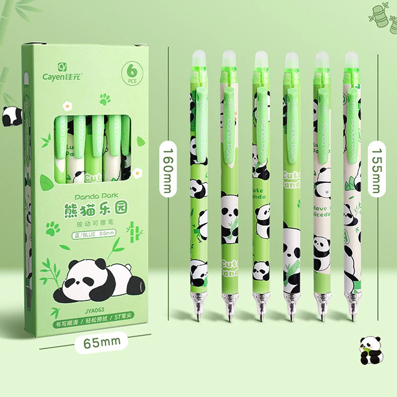 Ensemble de stylos Gel Capybara Panda, 6 pièces