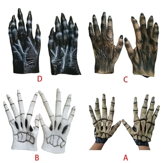 Gants de loup-garou d'halloween, Costume de Cosplay de fête de griffe de loup d'horreur de Festival fantôme